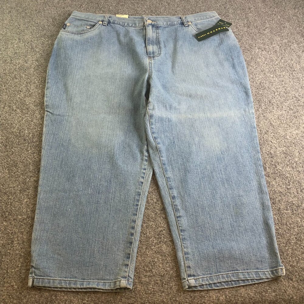 Lauren Ralph Lauren Jeans Womens 16W Blue Denim Crop High Waist Stretch